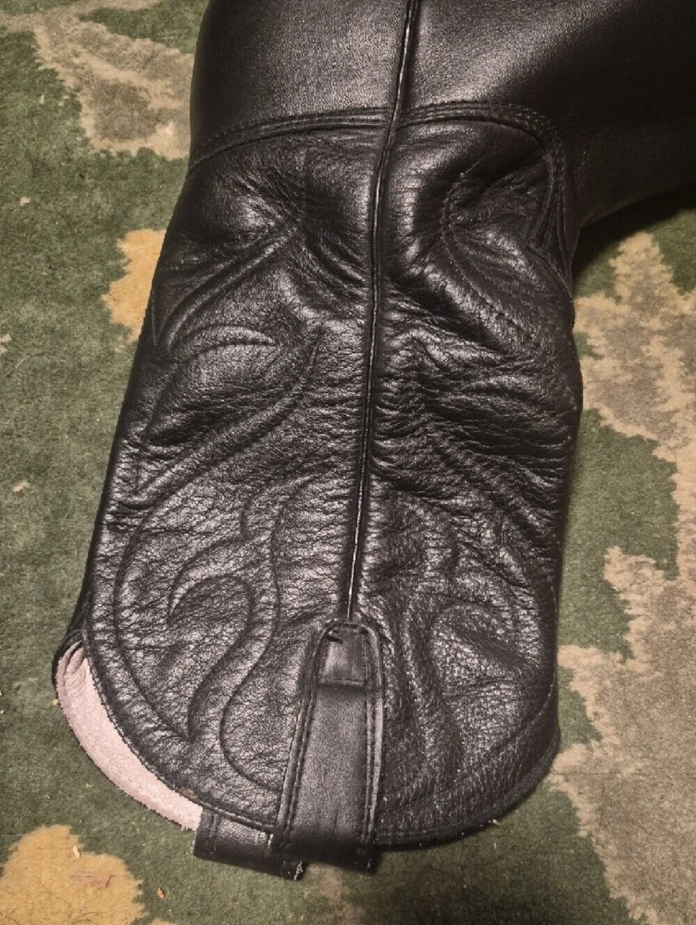 Classic Black Leather Western Boots - Men's